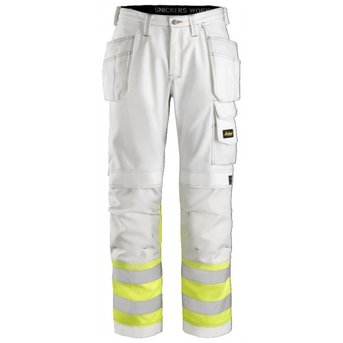 Snickers Workwear 3234 Painter's High-Vis Trousers, Class 1